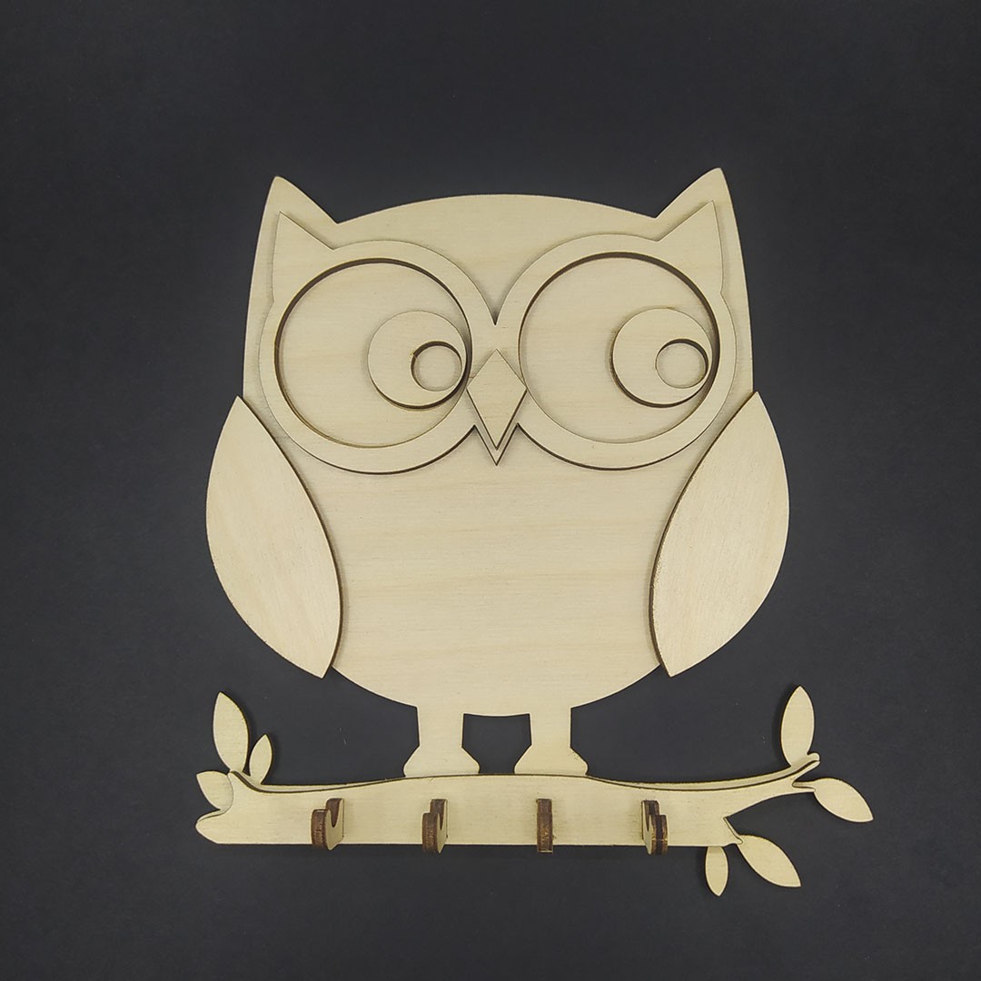 Bagoly - fali kulcstartó alap