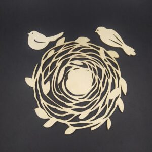 Madárfészek dísz alap kiterített