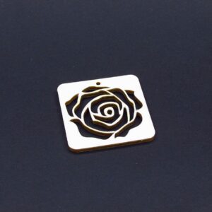 Medál, Kulcstartó alap - 4cm négyzet (E)