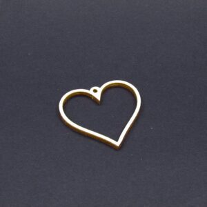 Medál, Kulcstartó alap - 4cm szív (B)