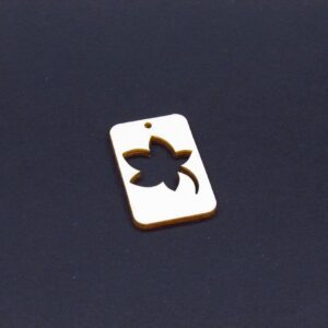 Medál, Kulcstartó alap - 4cm téglalap (D)