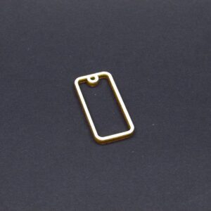 Medál, Kulcstartó alap - 4cm keskeny téglalap (B)