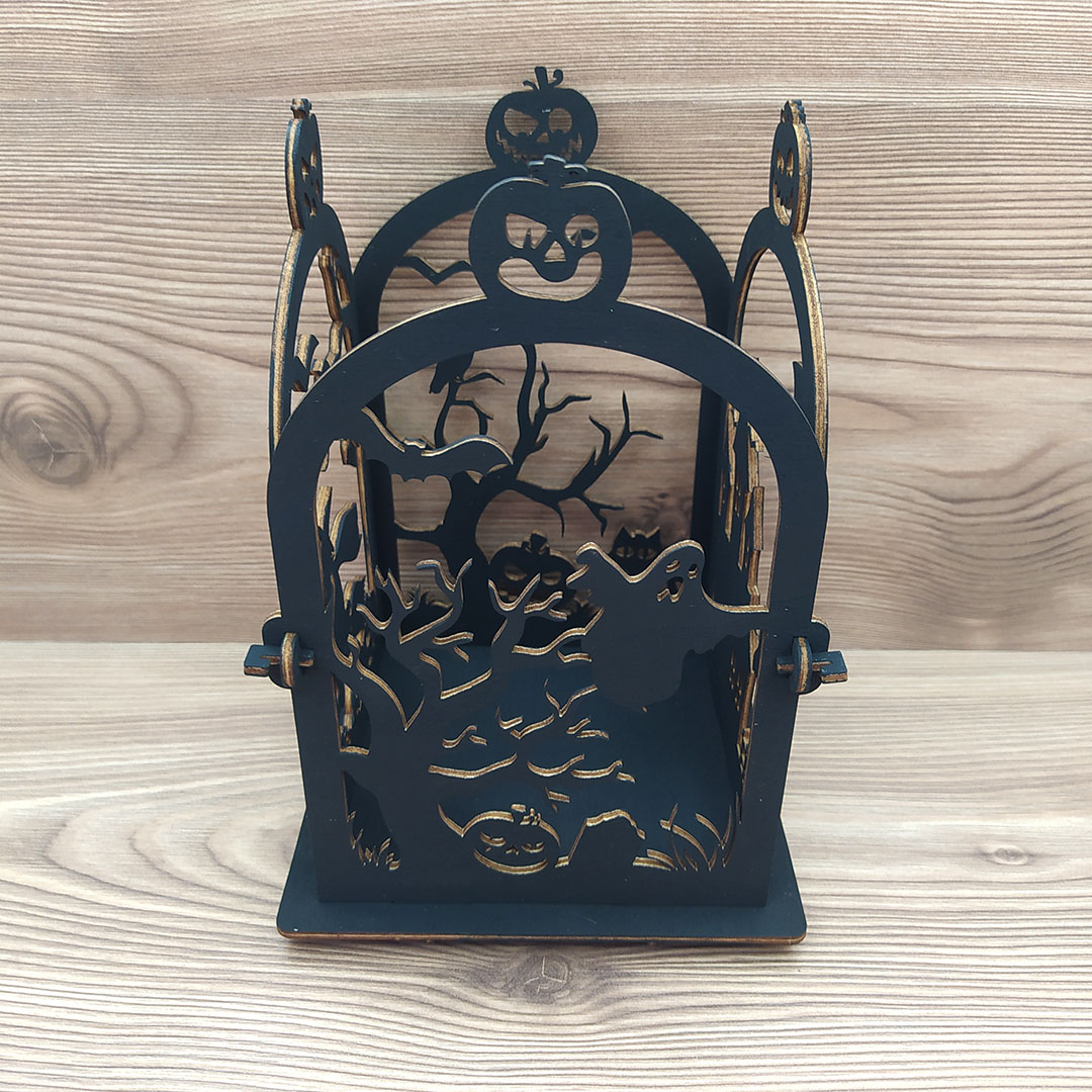 Halloween lámpás, szétszedhetős - festett - Image 6