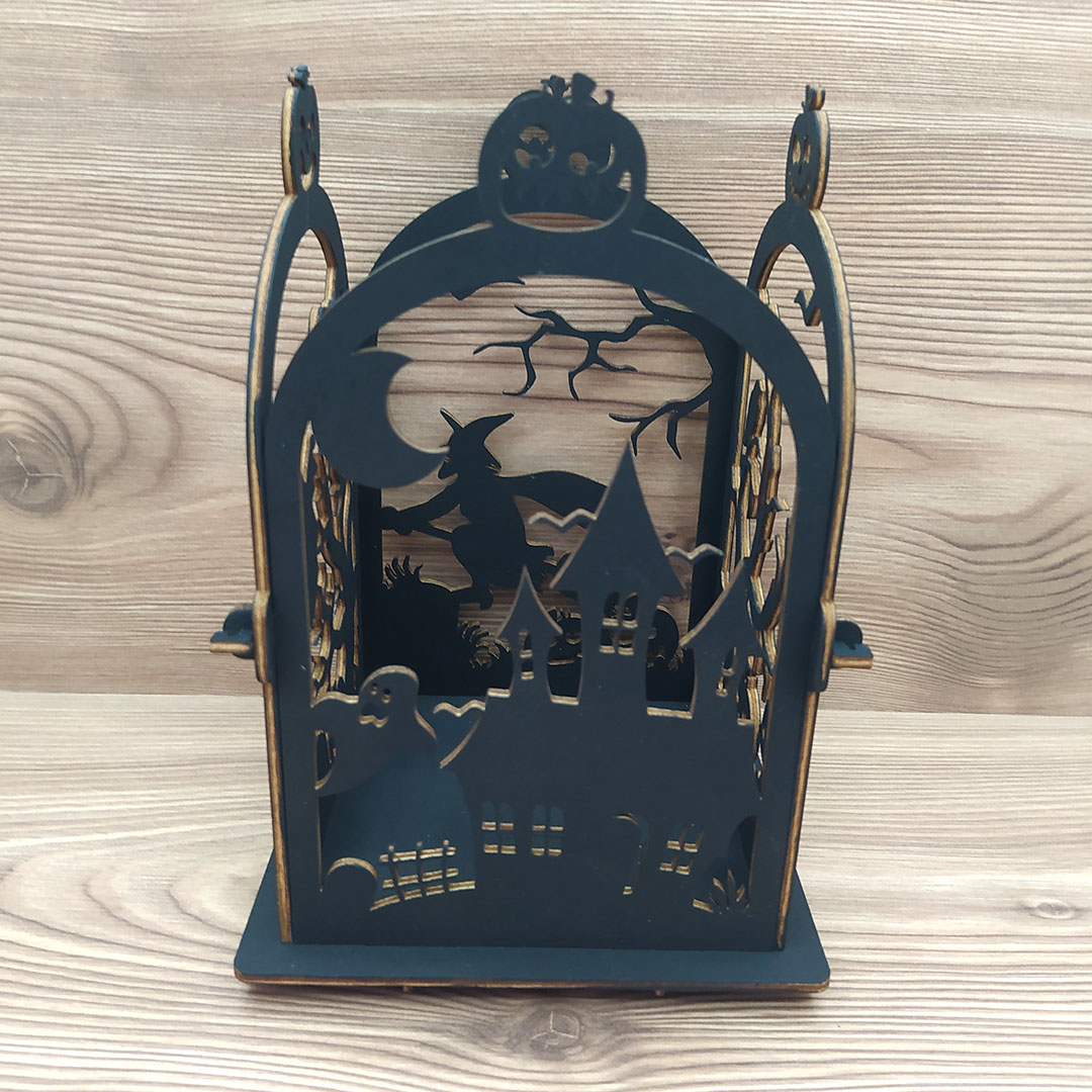 Halloween lámpás, szétszedhetős - festett - Image 5