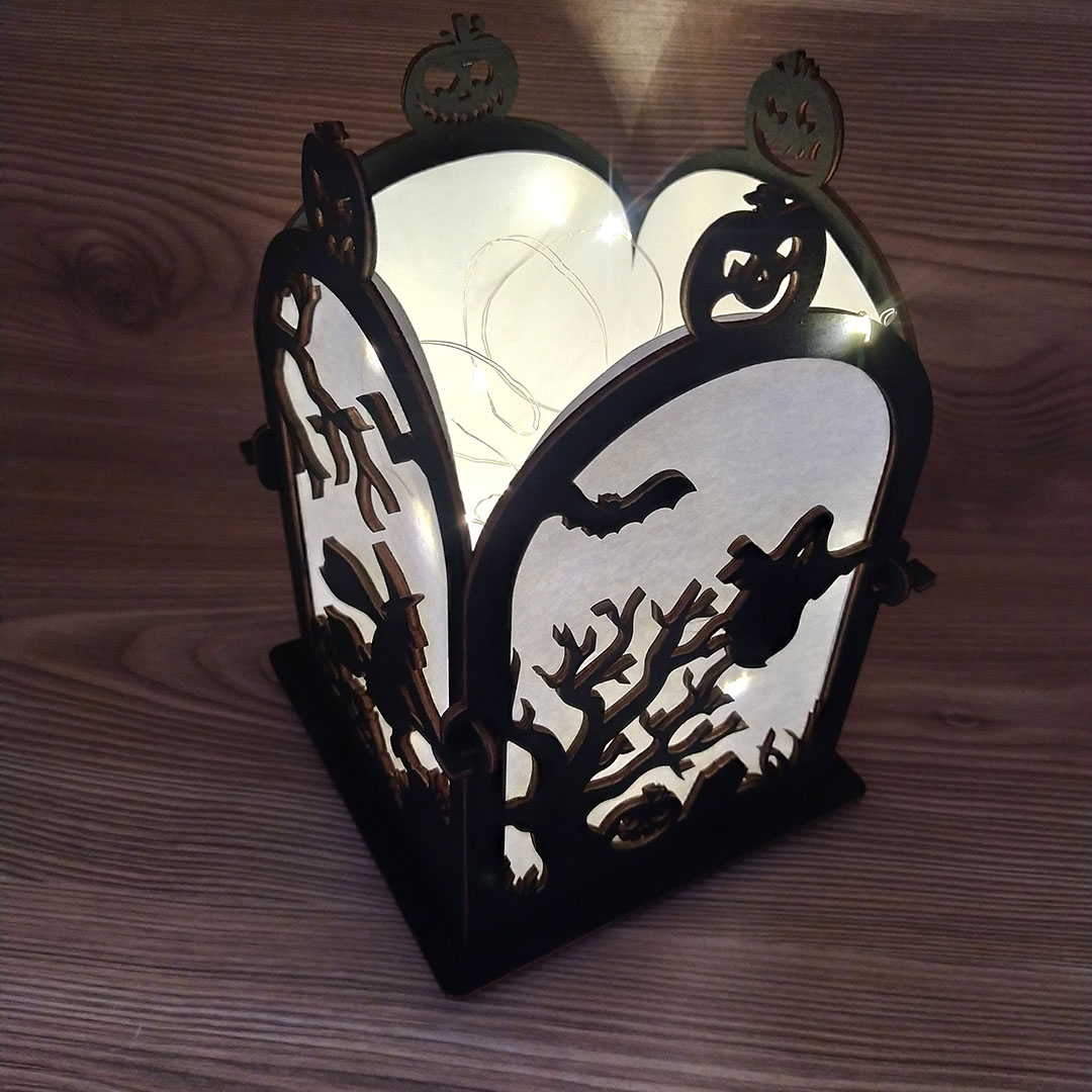 Halloween lámpás, szétszedhetős - festett - Image 8