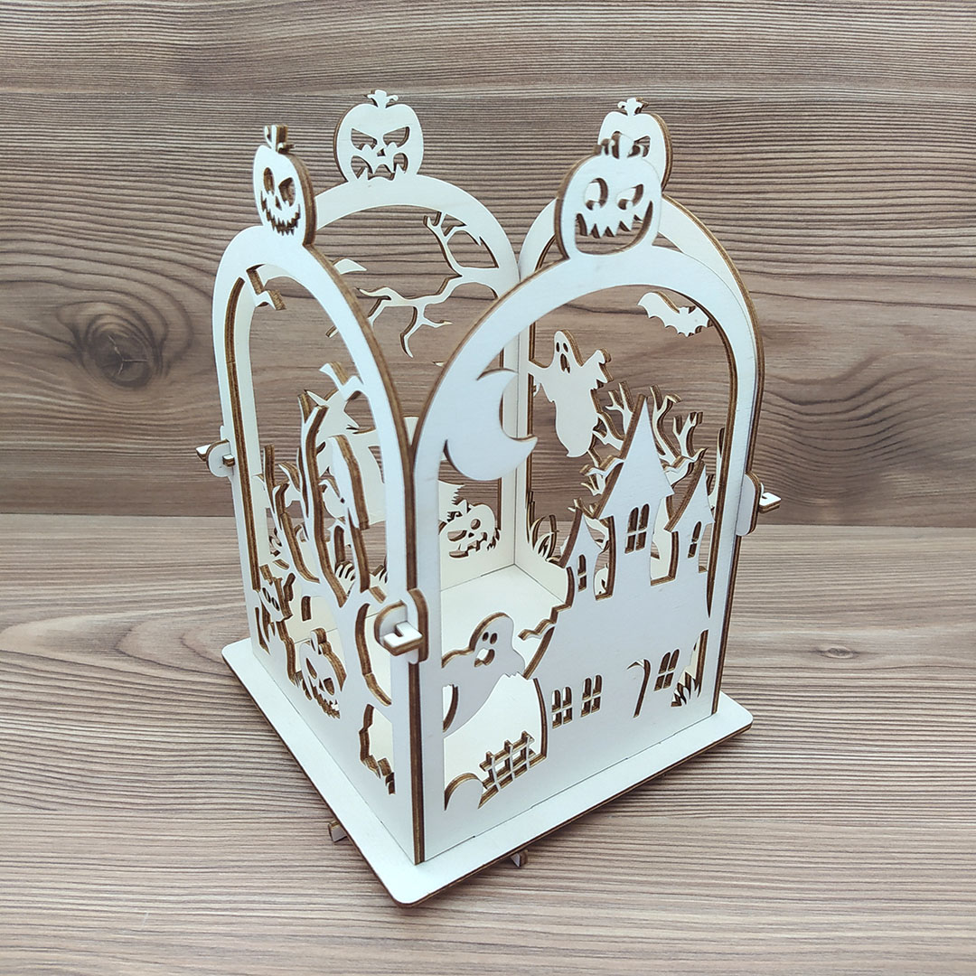 Halloween lámpás, szétszedhetős - natúr alap