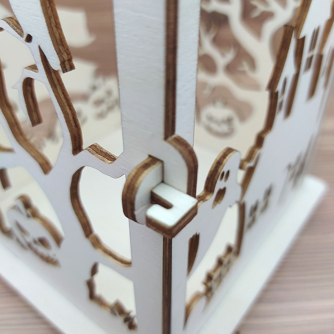 Halloween lámpás, szétszedhetős - natúr alap - Image 3