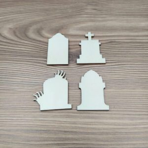 Halloween sírkő - többféle - fa figura