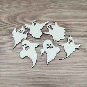 Halloween szellem - többféle - fa figura