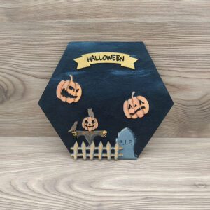 Halloween ajtódísz, falidísz - madárijesztő