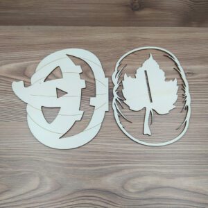 Halloween tök asztali dísz – natúr alap kiterített