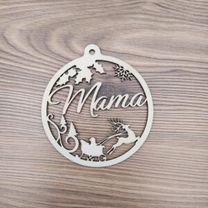 Karácsonyfadísz, felirattal – Mama