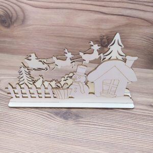 Karácsonyi asztali dísz - natúr alap