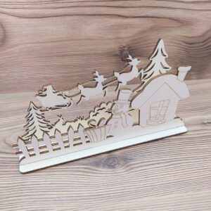 Karácsonyi asztali dísz – natúr alap2