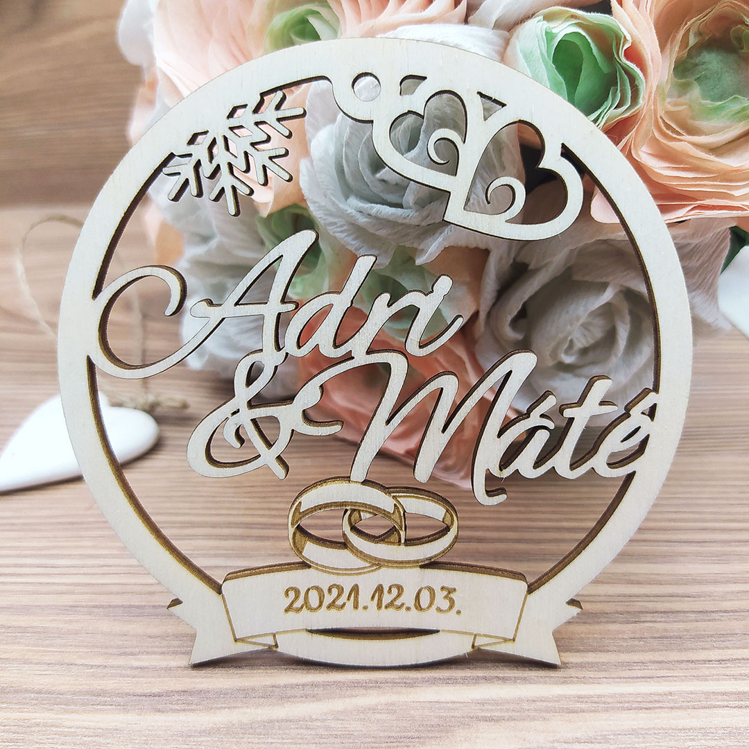 Esküvői dísz - névre szóló