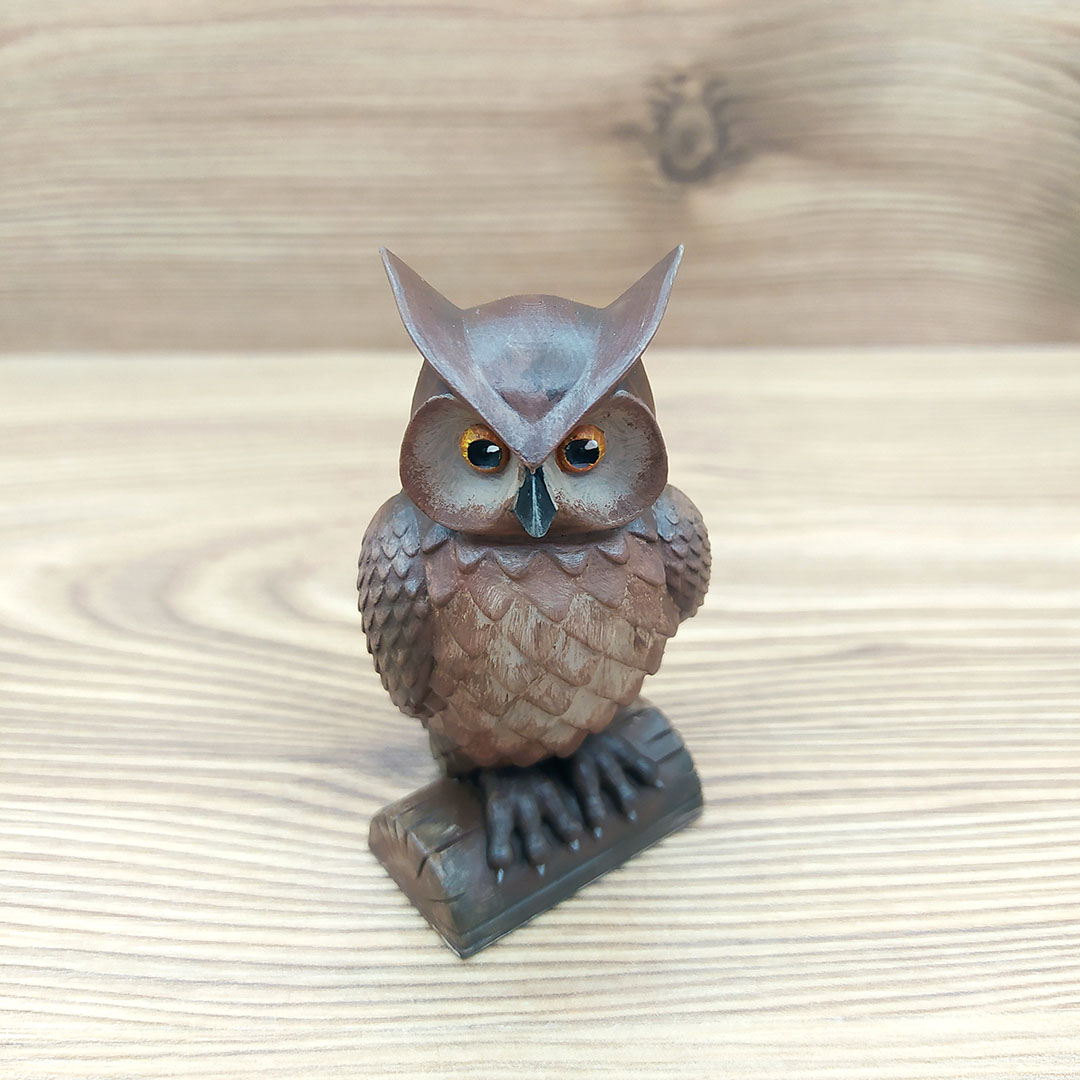 Bagoly figura - kézzel festett