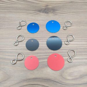 Kutya, macska fém biléta – kerek – színek