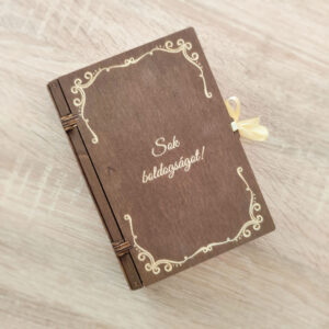 Könyv doboz, kihajtható - pénzátadó ajándék, ajándékdoboz, tároló