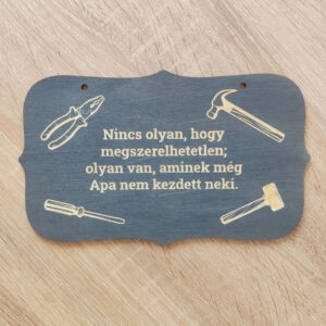 Műhely tábla apának - testreszabható