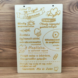 Legjobb Nagymama tábla - Testreszabható