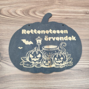 Halloween tábla, ajtódísz - testreszabható felirattal