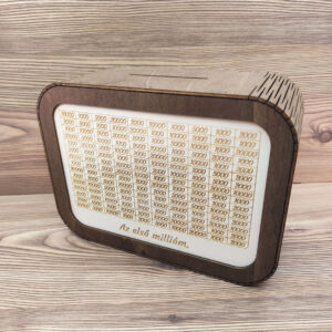 Egyedi Első Millióm persely, választható összeggel, törölhető opcióval – Nagy