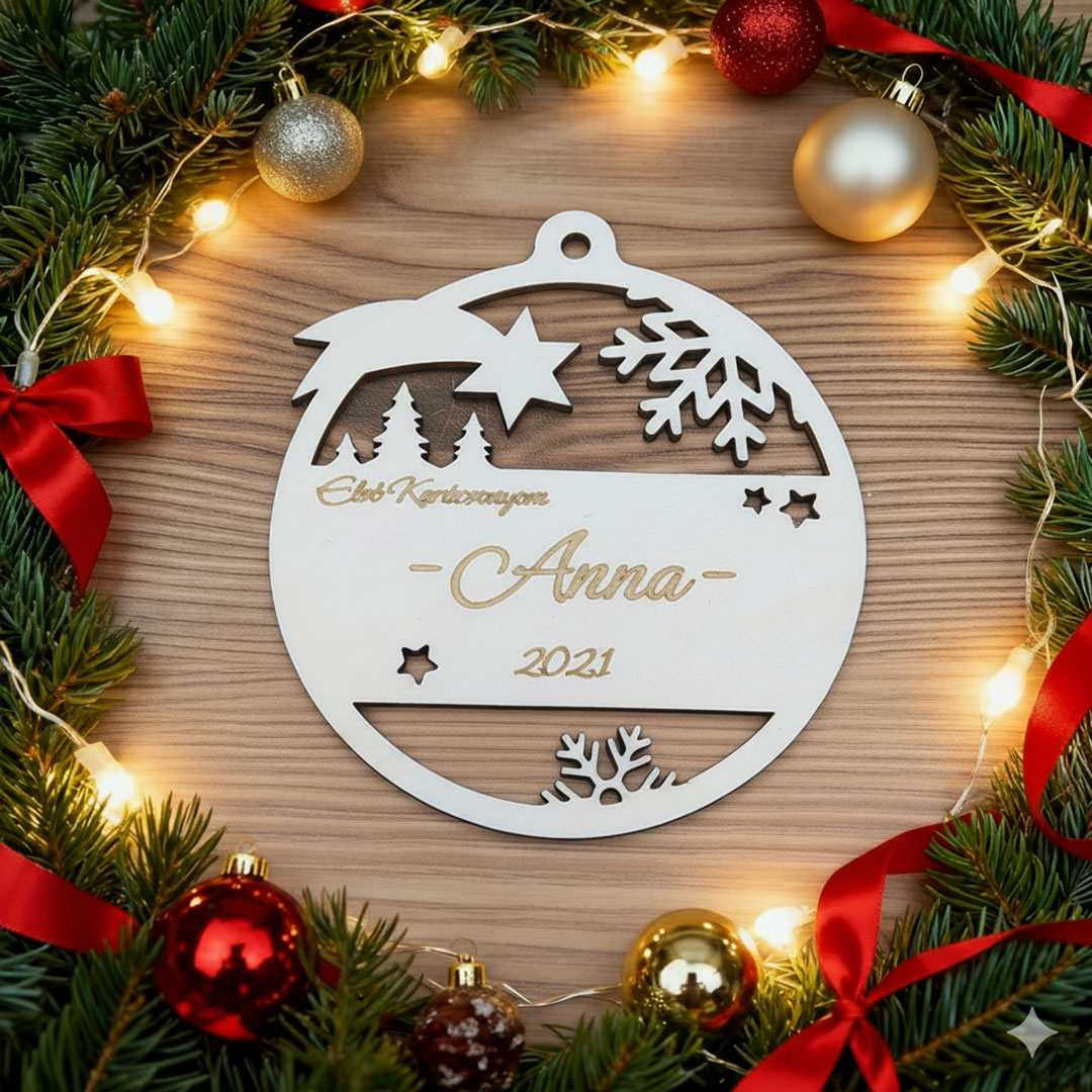Első Karácsonyom, karácsonyfadísz, névreszóló