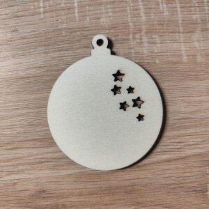 Karácsonyfadísz alap – kerek csillagokkal