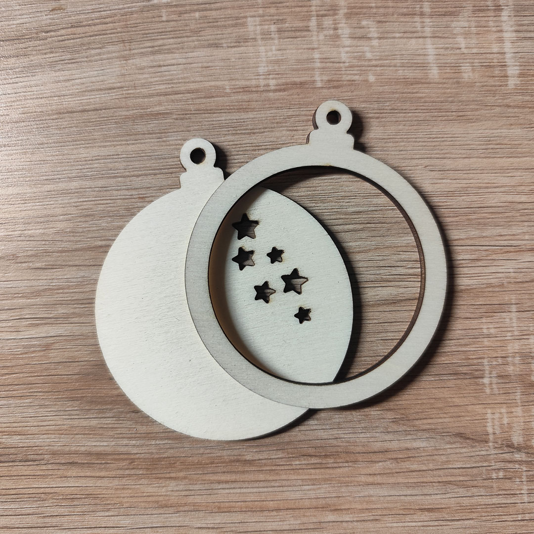 Karácsonyfadísz alap - kerek csillagokkal - Image 4