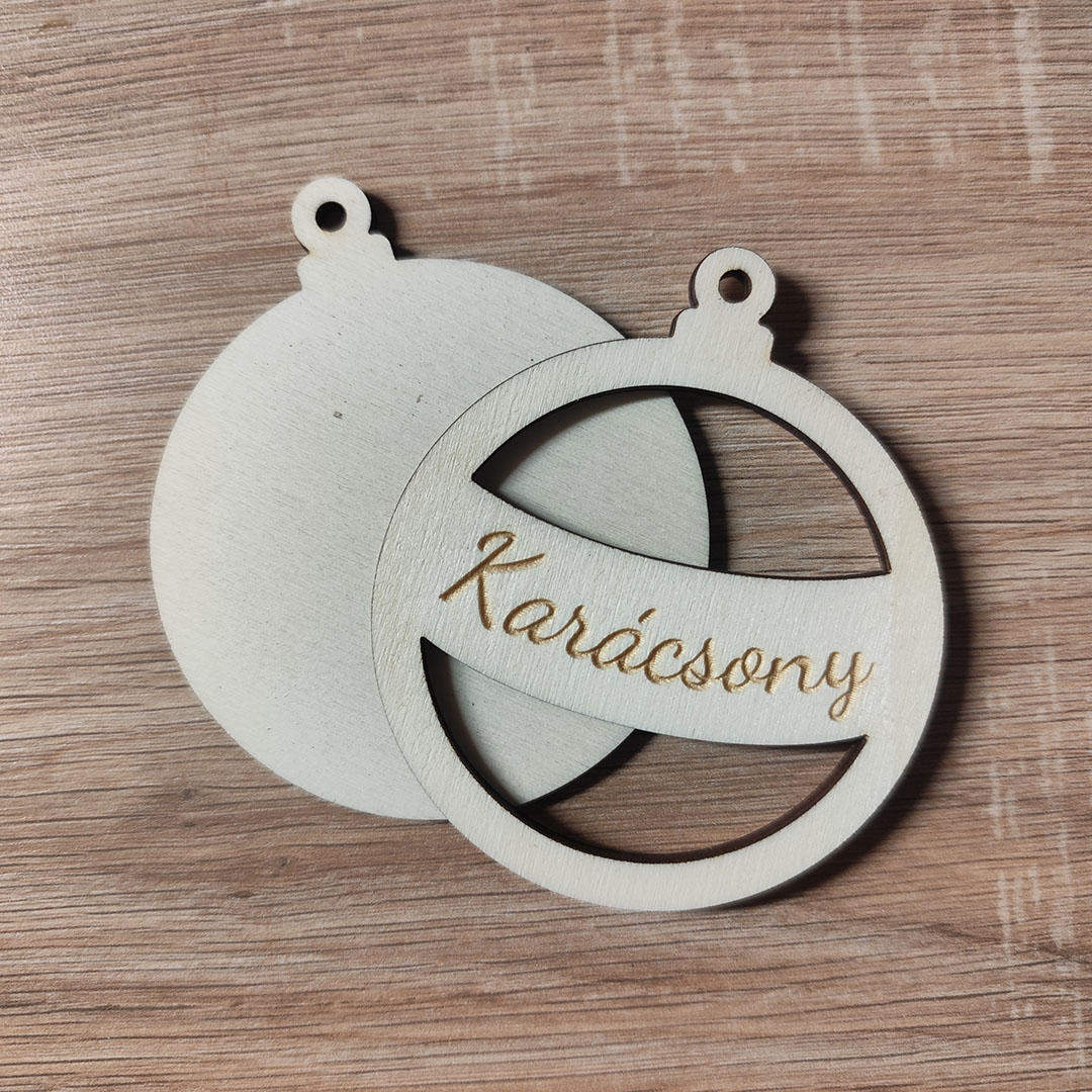 Karácsonyfadísz alap - kerek, felirat opcióval - Image 5