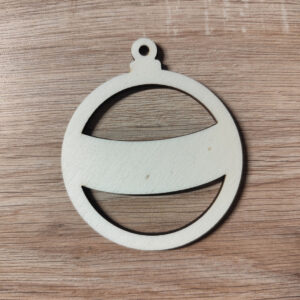 Karácsonyfadísz alap – kerek, felirat opcióval lyukas