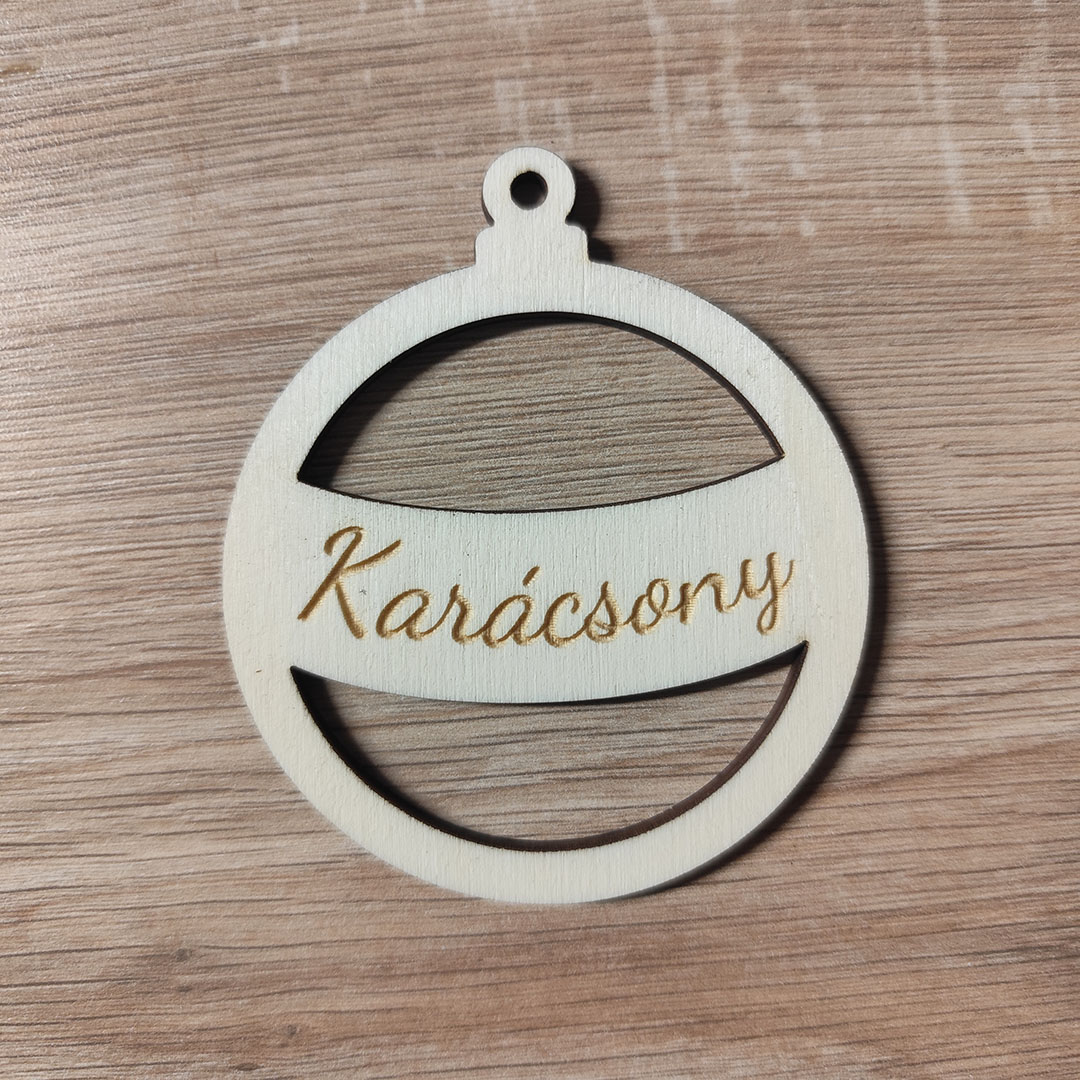 Karácsonyfadísz alap - kerek, felirat opcióval - Image 4