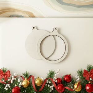 Karácsonyfadísz alap - kerek