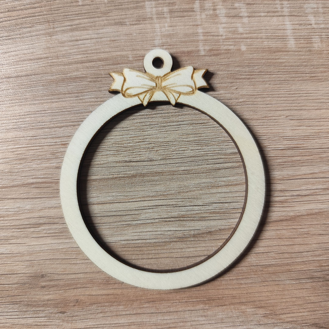 Karácsonyfadísz alap - kerek masnival - Image 3