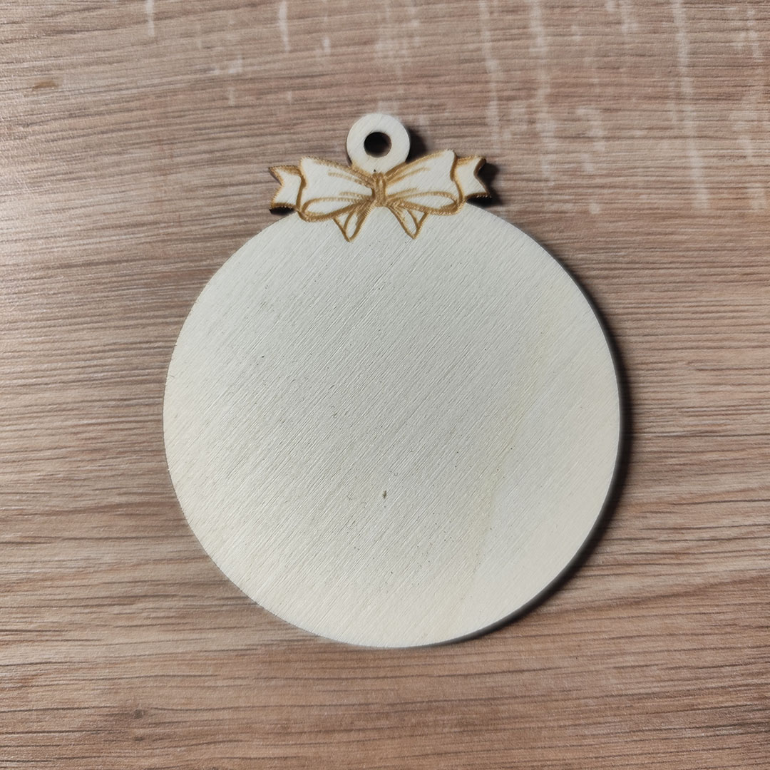 Karácsonyfadísz alap - kerek masnival - Image 2