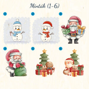 Mikulászsák egyedi grafikával és névvel minták