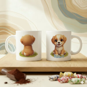 Egyedi bögre gyerekeknek - Cuki Állatos, névvel