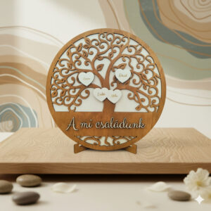 Családfa, életfa egyedi nevekkel - asztali dísz, falidísz
