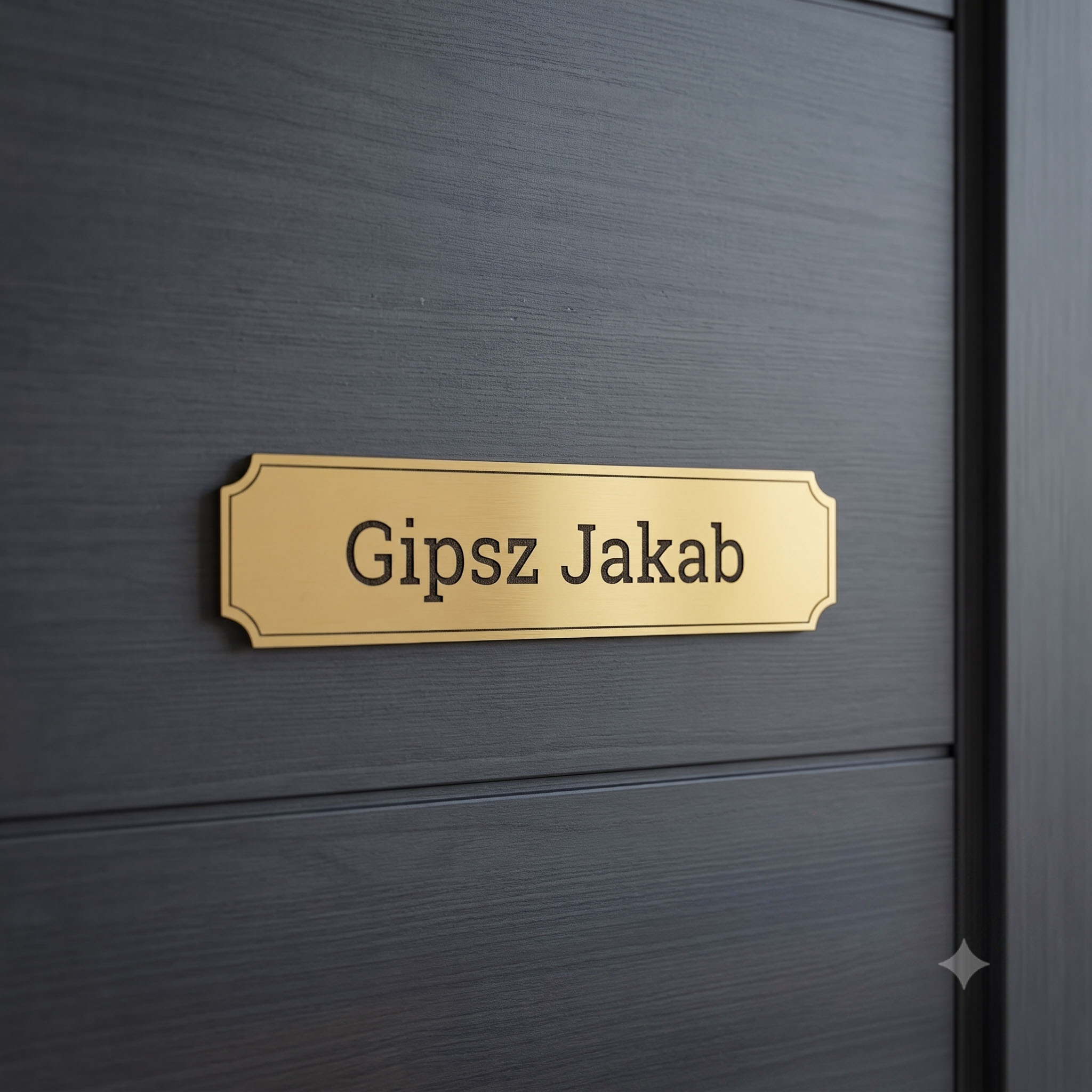 Gravírozott névtábla - testreszabható