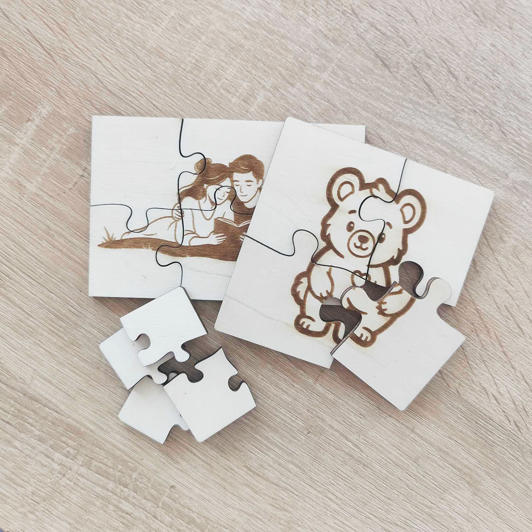 Egyedi fa puzzle (esküvő, ballagás, DIY, egyéb) - Image 2