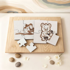 Egyedi fa puzzle (esküvő, ballagás, DIY, egyéb)