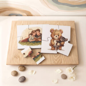Egyedi, színes, nyomtatott fa puzzle (esküvő, ballagás, DIY, egyéb)
