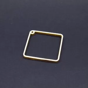 Medál, Kulcstartó alap - 4cm négyzet, elforgatott (B)