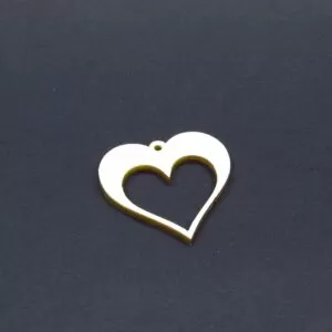 Medál, Kulcstartó alap - 4cm szív (C)