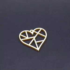 Medál, Kulcstartó alap - 4cm szív (D)