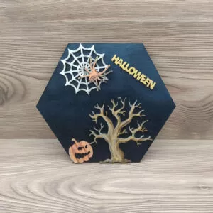 Halloween ajtódísz, falidísz - pók