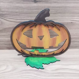 Halloween tök asztali dísz - festett