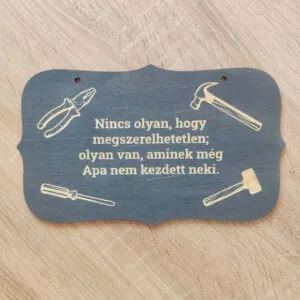 Műhely tábla apának - testreszabható