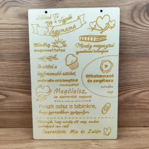 Legjobb Nagymama tábla - Testreszabható