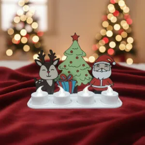 Karácsonyi mécsestartó - színes